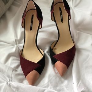 Zara Basics Colorblock heels (never worn)